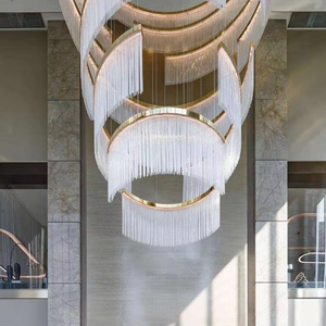 इनडोर सजावट कस्टम भोज हॉल प्रकाश होटल डुप्लेक्स भवन अनुकूलित क्रिस्टल चंदेयर - Product Image 4