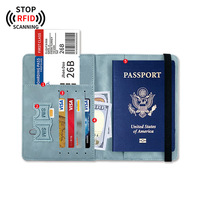 Porte-passeport de voyage multifonctionnel en cuir PU avec blocage RFID de la marque Zhitian, logo personnalisé, 30 mm d'épaisseur