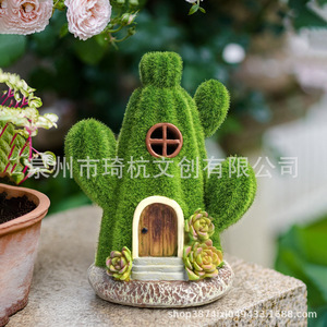 Adorno de Resina con Forma de Cactus para Decoración de Sala de Estar, Estilo Rústico, en Forma de Planta, Paquete Individual - Product Image 3
