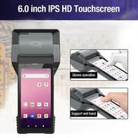 6 pulgadas 4 + 128GB todo en uno POS de mano 30-80mm ancho ajustable impresora Android PDA código de barras minorista terminal móvil máquina POS