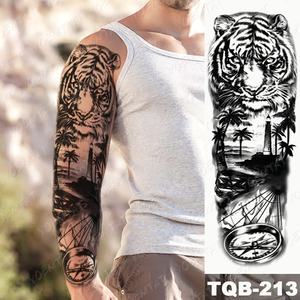 Tatouages tigre série Dark tatouage temporaire imperméable à l'eau pour bras complet tatouage à transfert d'eau personnalisé