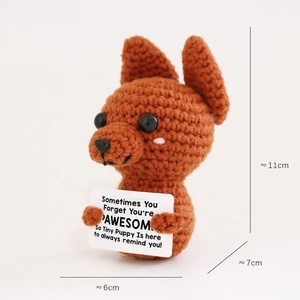 Adorno de Perro Amarillo Hecho a Mano, Tejido a Crochet, Muñeco Corgi, Ideal para Regalos Navideños y Decoración de Fiestas, Producto Acabado Más Vendido - Product Image 3