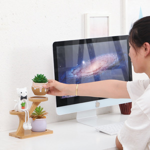 Soporte de bambú sólido para plantas de escritorio, de varios niveles, para suculentas de interior, soporte de madera para plantas para la sala de estar - Product Image 2