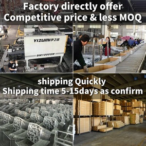 Meubles de patio en bois composite de qualité supérieure ensemble de salle à manger <span class=keywords><strong>table</strong></span> ronde et chaise d'extérieur à cadre en métal pour 6 <span class=keywords><strong>personnes</strong></span> - Product Image 6