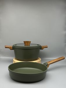 <span class=keywords><strong>Poêle</strong></span> à frire exclusive <span class=keywords><strong>Poêle</strong></span> à frire en aluminium moulé sous pression avec poignée en bois <span class=keywords><strong>Poêle</strong></span> à frire Ustensiles de cuisine <span class=keywords><strong>Poêle</strong></span> à frire - Product Image 2