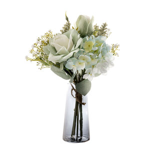 ช่อดอกไฮเดรนเยียกุหลาบประดิษฐ์ CallaFloral สำหรับตกแต่งงานแต่งงานและบ้าน CF01077 - Product Image 5
