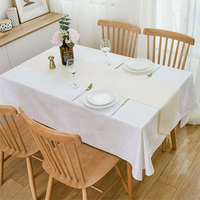 Chemin de table en mousseline de soie en gros, lavable, luxueux, personnalisé, rouge, pour mariage
