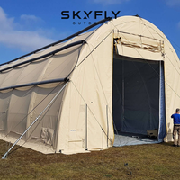 Abri gonflable humanitaire, tente à structure pneumatique portable pour interventions d'urgence et logements temporaires