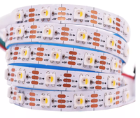 Bande lumineuse LED flexible adressable 5M/16.4ft Pixel TM1814 DC12/24V 4IN1 RGBW 300LEDs