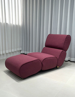 Fauteuil inclinable minimaliste empilable en forme de chenille OEM, canapé de loisirs créatif pour salon, petit appartement, villa, club