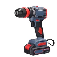 Petite perceuse électrique à main en acier 16,8 V/21 V, batterie lithium rechargeable, mandrin à cliquet, réglage à deux vitesses, style pistolet