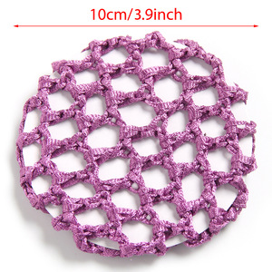 En gros Coloré Élastique Ballet <span class=keywords><strong>Chignon</strong></span> Fait Main Au <span class=keywords><strong>Crochet</strong></span> Résille Polyester Cheveux Snood Net - Product Image 2