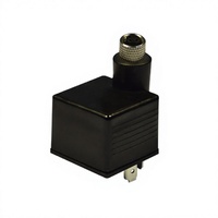 Connecteur de vanne solénoïde de type A EB-BGB1N02000A-08FD3, étanche IP67, M8, 3 broches, femelle, noir, boîtier PA66