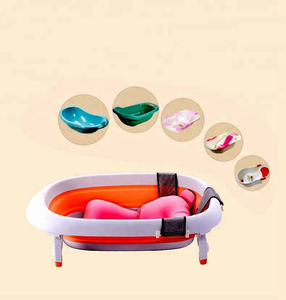 <b>Foldable</b> Baby Bathtub with Suspended <b>Bath</b> Mat for Comfortable Bathing in Daily Life - Product Image 4