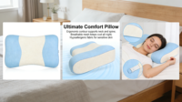 Oreiller cervical ergonomique personnalisé par le fabricant pour oreiller orthopédique en mousse à mémoire de forme corrigeant le sommeil, vente en gros