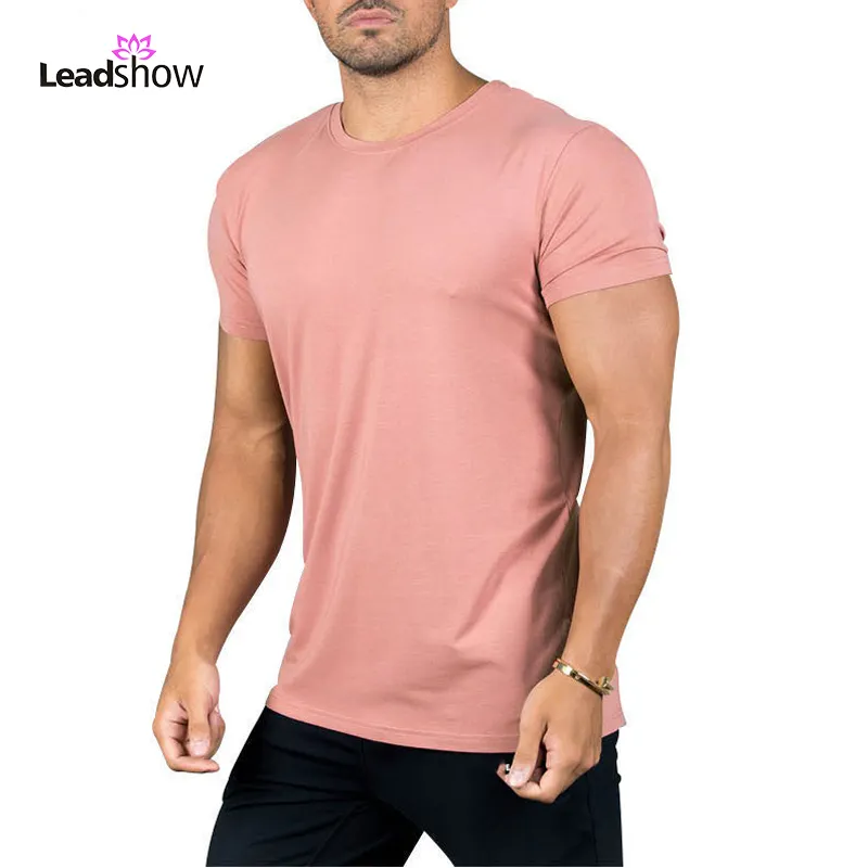 Logo personalizzato di alta qualità plain Sport Running Plus Size t-shirt in bambù bianco da uomo abbigliamento Fitness allenamento camicie da palestra