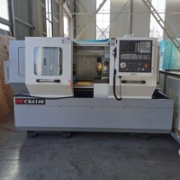 Torno CNC Horizontal Pequeño de Cama Plana con Control GSK, de Servicio Ligero, Automático, 220V, de un Solo Husillo, para Corte de Metal