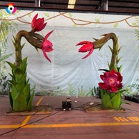 Plante carnivore réaliste en forme de Vénus-trapézoïde animatronique pour exposition en parc à thème