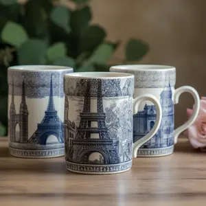 Paris vacation memento collector's cup French historic town souvenir coffee mug