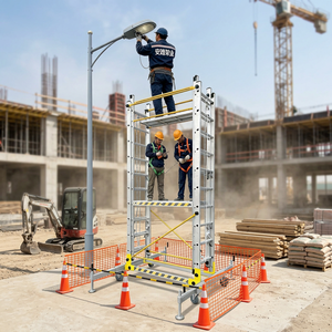 Mástil Telescópico Vertical Portátil <span class=keywords><strong>de</strong></span> Aluminio, Elevador Hidráulico <span class=keywords><strong>de</strong></span> 10m, Fácil Montaje, Equipo <span class=keywords><strong>de</strong></span> Acceso Móvil para Uso en Fábrica - Product Image 1