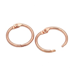 Anillas de encuadernación de hojas sueltas EWANG en oro rosa de 1 pulgada para tarjetas de índice y cuadernos - Product Image 1