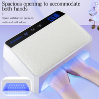 Lampe à ongles UV LED haute puissance 178W pour deux mains, rechargeable avec batterie 28800mAh, lampe IV avec coussin pour les mains pour les ongles