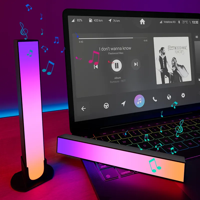 Computer E-Sports DC5V Mini ABS Modern Bedroom LED Night Light with RGB APP Control Dimmable Desk Atmosphere Lamp
