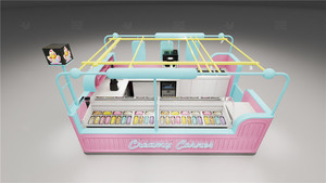 Kiosco de Helados Personalizado y Colorido con Iluminación LED, Moderno Expositor de Gelato para Centros Comerciales, para Negocios Minoristas - Product Image 2