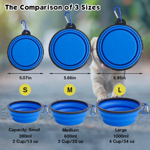 Personalizado Pet Alimentador Accesorios Para Mascotas Alimento Seco Dobrável Tigela Do Cão Cão Alimentador Lento Portátil Tigela Do Cão - Product Image 5