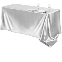 Mantel Rectangular de Poliéster Brillante, Suave y Sedoso, de 102x58 Pulgadas, para Bodas, Banquetes, Eventos, Fiestas y Recepciones