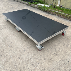 Kkmark scuola concerto chiesa hotel esposizione attrezzature evento in alluminio esagono superficie palco con ruote - Product Image 4