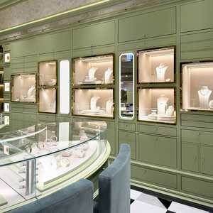 <span class=keywords><strong>Vitrine</strong></span> de présentation de bijoux <span class=keywords><strong>en</strong></span> bois haut de gamme moderne avec éclairage LED <span class=keywords><strong>en</strong></span> <span class=keywords><strong>verre</strong></span> <span class=keywords><strong>et</strong></span> métal pour boutique de détail - Product Image 5