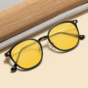 Gafas de Visión Nocturna Negras Redondas con Marco de Metal TR, Lentes con Protección Anti Luz Azul y Anti UV, Modelo 817 - Product Image 5