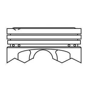 4G13 MOTOR PISTON MD331000 MD331001 MD331002 MD333886 MD333887 Länge 50,3 mm 4 zyl Dia 71,0 mm