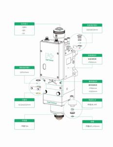 Nuevo cabezal de corte láser de fibra Jiaqiang 2026 con enfoque automático, longitud de onda 1030-1080nm/1064nm, 10kg, 1 año de garantía - Product Image 4