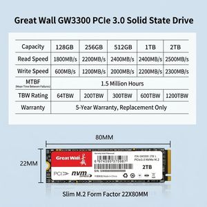 قرص صلب داخلي M.2 NVMe SSD PCIe Gen3x4 بتقنية 3D NAND Flash لأجهزة الكمبيوتر المكتبية والمحمولة - Product Image 6
