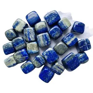 Natural Healing Lapis Lazuli Crystal Gravel Cube Tumbled Stone For Decoration