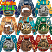 Individuelle Medaille 3D Zinklegierung Türkei Marathon Gold Silber Bronze Beschichtete Metall-Auszeichnung für Istanbul Ankara Izmir Laufwettbewerb Souvenir