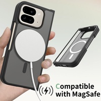 Étui de téléphone magnétique robuste en TPU PC, design pliable, effet mat, résistant aux chocs, pour Google Pixel 9 10 Pro Fold