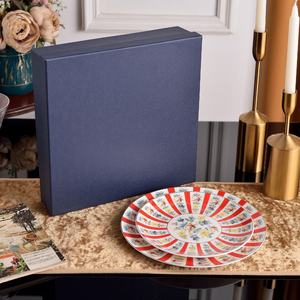 Assiette à fruits sur pied en porcelaine de luxe de style européen, série Rose, écologique, couleur personnalisable, durable, 8+10 pouces, pour usage domestique - Product Image 3