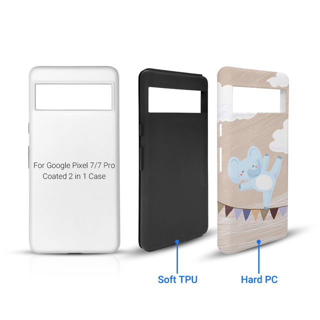 Wholesale Sublimation 3d 2 in 1 Coated Phone Case Blanks Matte Glossy for Google Pixel 7/7 Pro Mobile Phone Cover