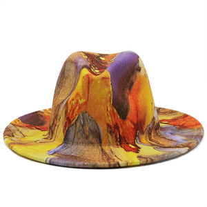 Personnalisé pas cher <span class=keywords><strong>prix</strong></span> impression laine feutre Fedora chapeaux femmes en gros <span class=keywords><strong>2022</strong></span> femme - Product Image 4