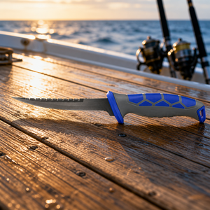 Coltello Professionale per Sfilettare Pesce in Acciaio Inox 5CR15, Resistente all'Acqua Salata, Manico Antiscivolo, Strumento per Sfilettare il Pesce con Fodero - Product Image 6