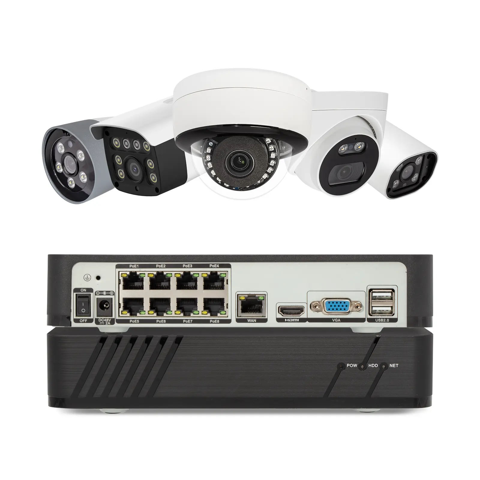 Stavixファクトリーサプライヤー1080PHD 3MP 4MP POE CCTV NVRキット4チャンネル5MP8chホームビデオ監視セキュリティカメラシステム
