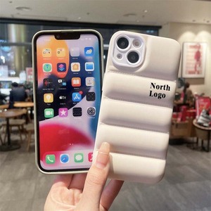Tùy chỉnh Puff chống sốc thiết kế xuống áo khoác các nóc Bắc trường hợp di động phải đối mặt với trường hợp điện thoại cho Iphone 15 14 13 Pro Max - Product Image 5