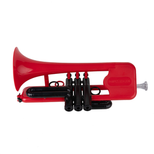 Trompeta de plástico ABS de alta calidad para principiantes y estudiantes Trompeta pequeña ligera Bb Key con bolsa de concierto - Product Image 4