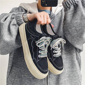 Baskets décontractées tendance pour hommes, best-sellers de l'été, à enfiler, avec talon, baskets blanches en toile rétro, chaussures tendance - Product Image 4