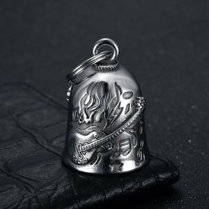 Llavero de Campana con Símbolo Musical de Guitarra en Acero Inoxidable, Unisex, para Uso Diario, Estilo Retro - Product Image 1