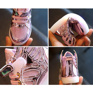 Chaussures de sport lumineuses pour bébés filles, taille 21-30, avec lumière LED arrière, semelle extérieure en caoutchouc, décontractées, été/hiver - Product Image 6