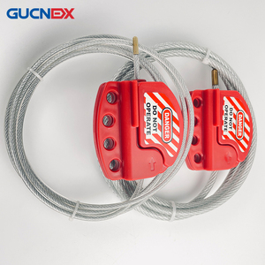 高品質の調整可能なスチールケーブルロック、ユニバーサルバルブロックアウトデバイス、赤色の調整可能なケーブル長 - Product Image 4